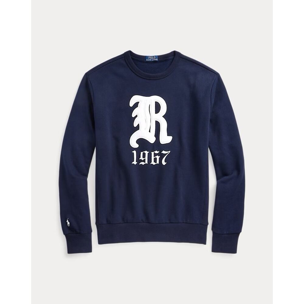 Polo Ralph Lauren Appliquéd Fleece Sweatshirt 2XLT Pullover Pony Navy Blue